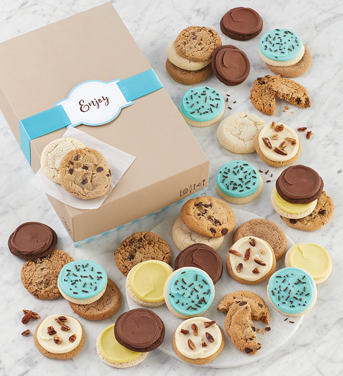 Cheryls Cookie Gift Boxes with Thank You Message Tag - 36 Cookies
